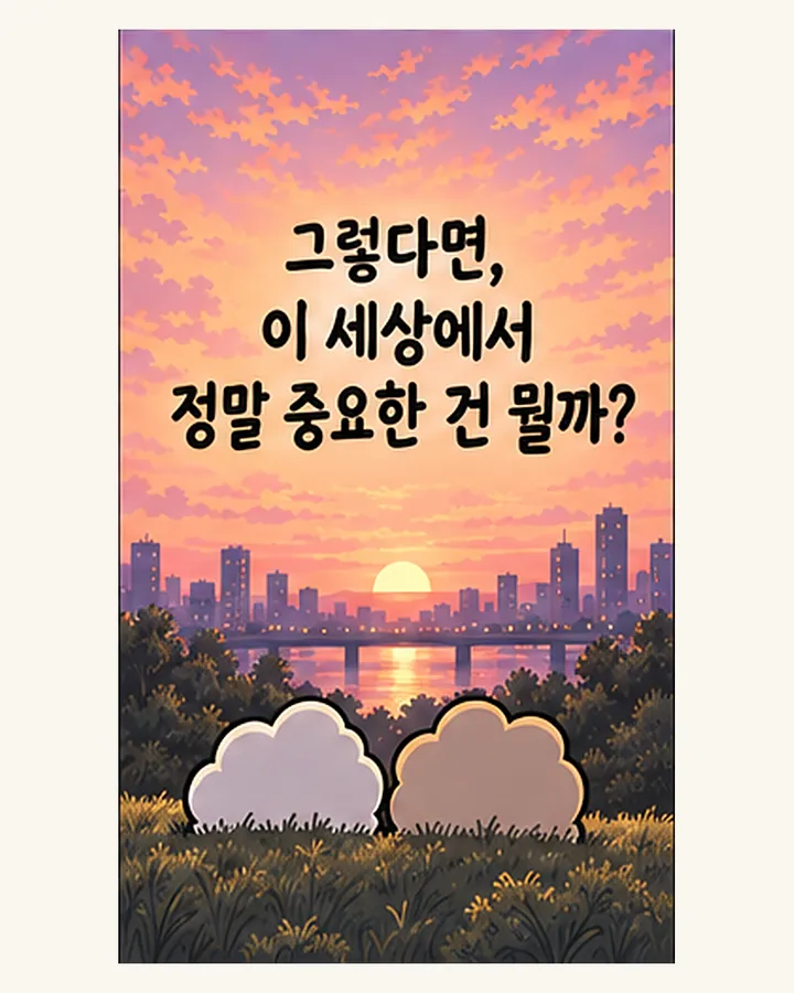 그렇다면, 이 세상에서 정말 중요한 건 뭘까?